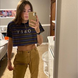 Cropped obey shirt